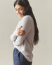 Women's Premium Slub Long Sleeve V-Neck Tee - Ashes of Roses